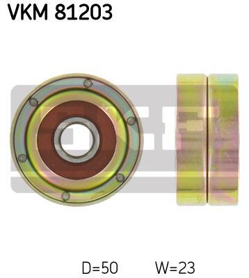 Galet enrouleur de courroie de distribution SKF VKM 81203